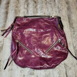 Gianni Chiarini Purple Leather Shoulder Bag
